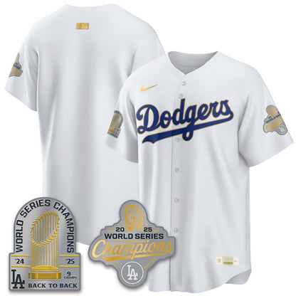 LAD Gold Collection Stadium Vapor Limited Jersey - 9x Champs - Stitched