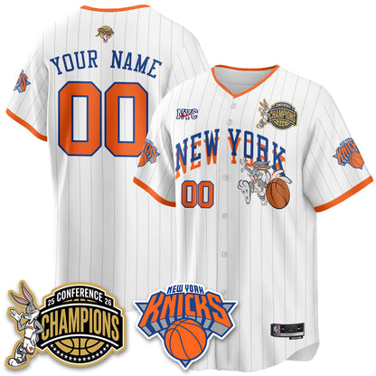 NYK 2026 NBA Finals x Bunny Vapor Custom Jersey V2- Stitched