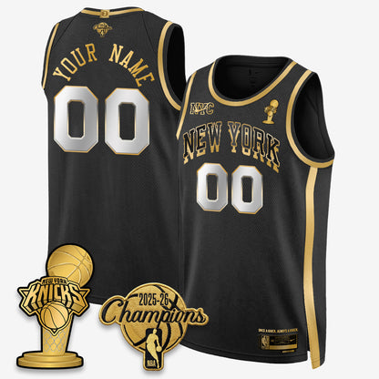 NYK 2026 NBA Champions Gold Edition Vapor Custom Jersey - Stitched