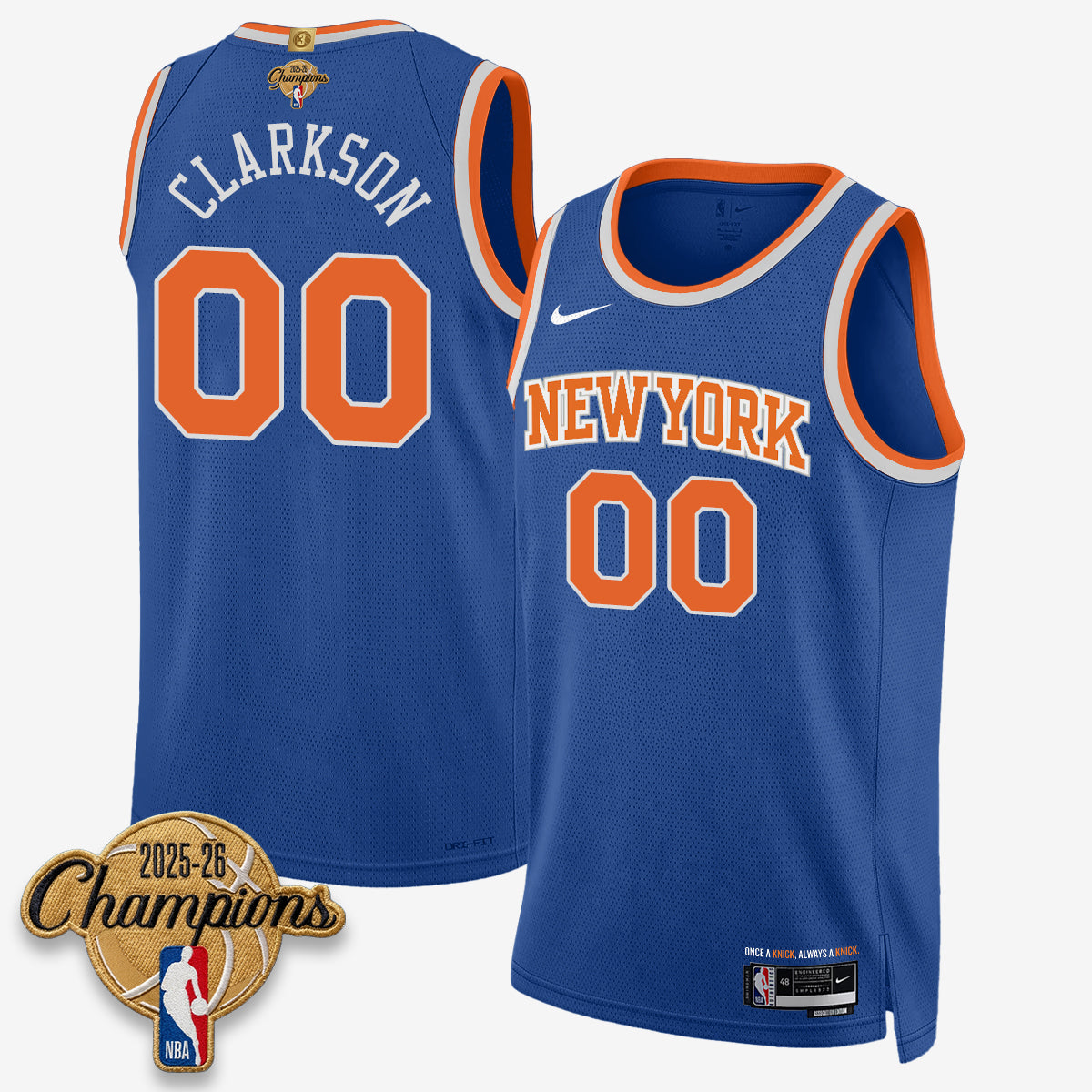 NYK 2026 Basketball Champions Vapor Jersey V2- Stitched