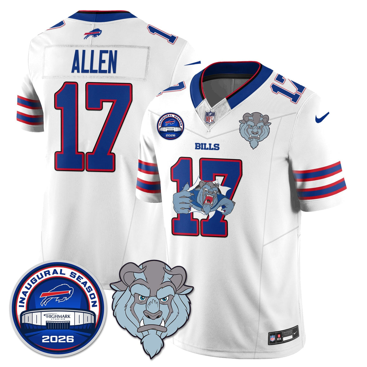 BUF x Hairy Blue Beast Edition Vapor Jersey - Stitched