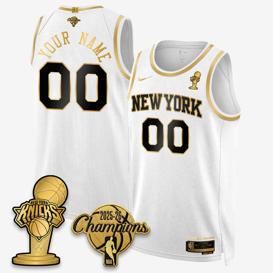 NYK 2026 NBA Champions Gold Edition Vapor Custom Jersey - Stitched