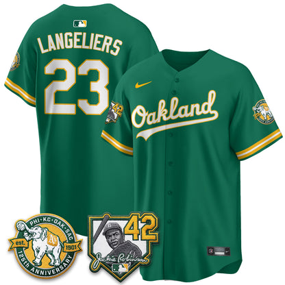 OAK 2026 Jackie Robinson Day - Celebrating 125 Years Limited Vapor Jersey - Stitched