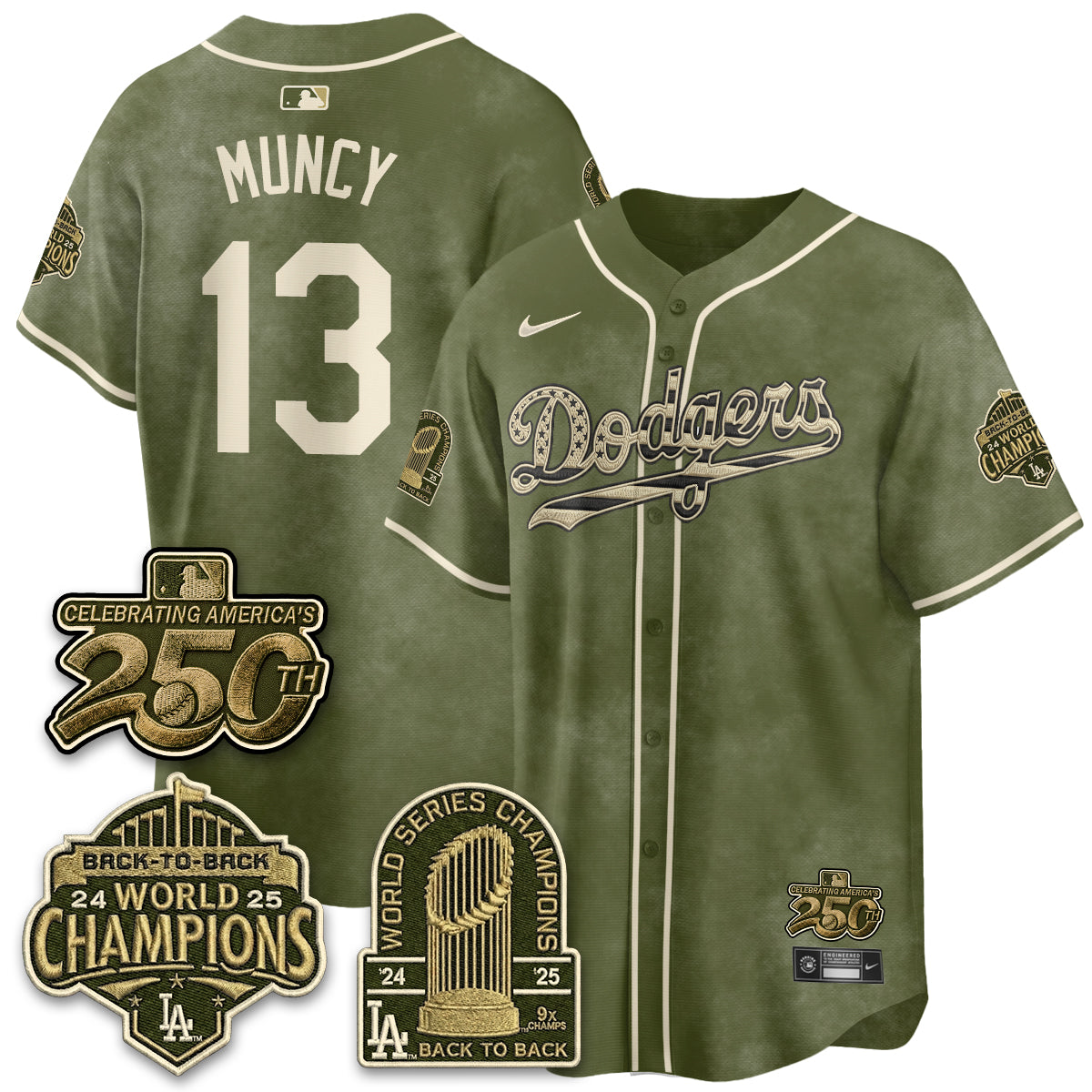 LAD New Era Olive 2026 Armed Forces Day Jersey -Stitched V2