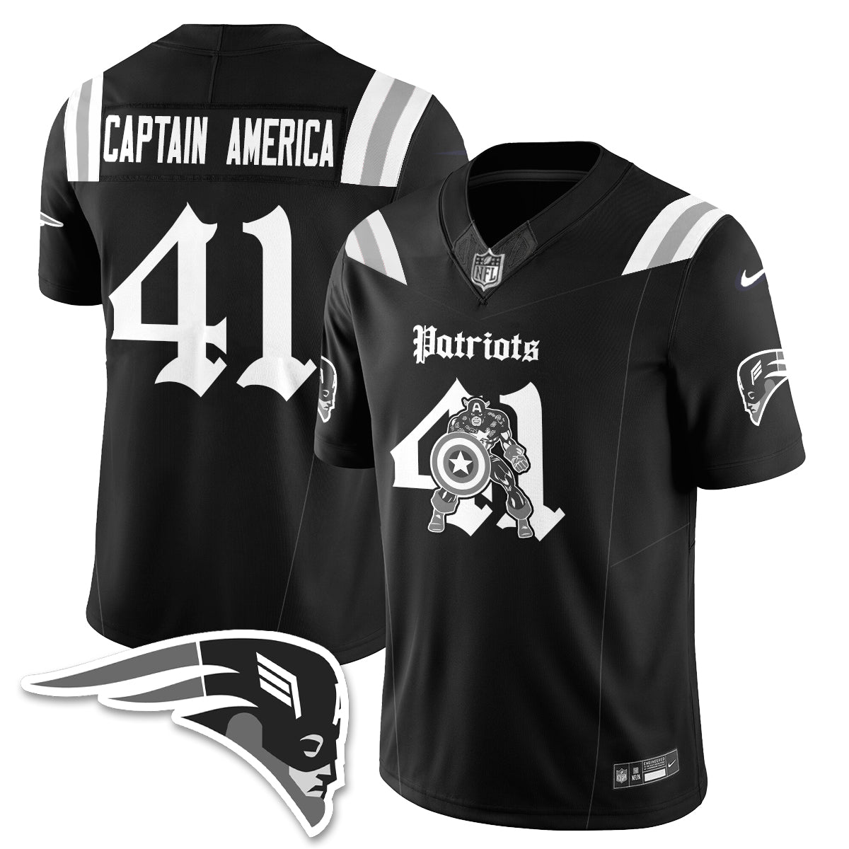 NE x Vibranium Shield Edition Vapor Jersey - Stitched