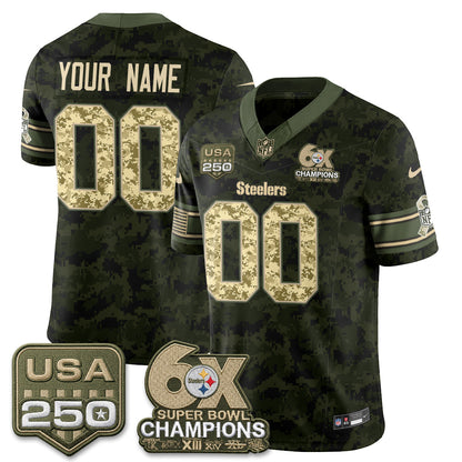 PIT 2026 Salute to Service Edition Vapor Custom Jersey V2- Stitched