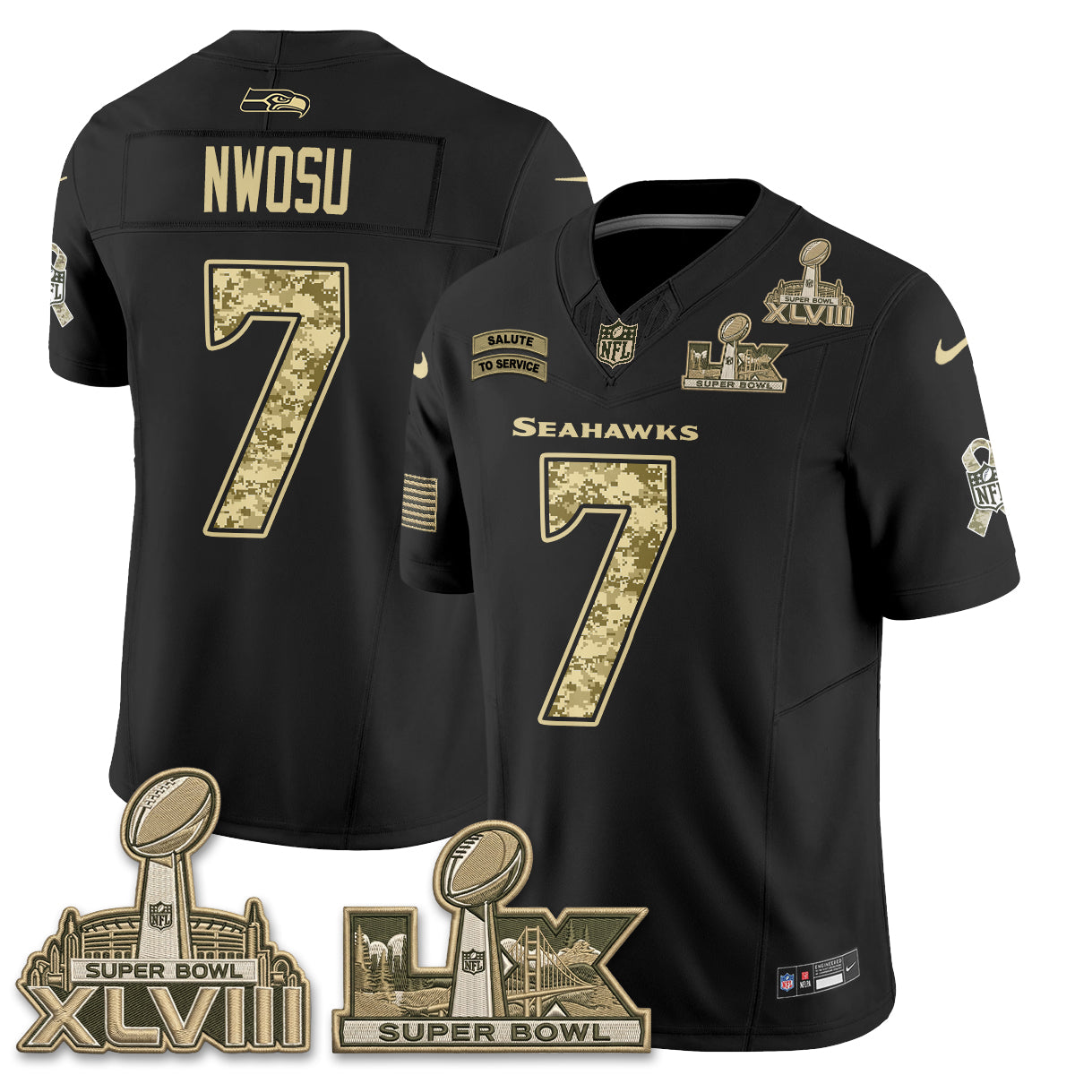 SEA 2026 Salute to Service V2 Vapor Jersey - Stitched