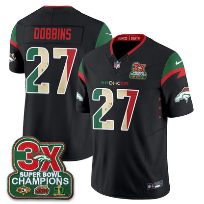 Denver Broncos Mexico Edition Vapor Jersey - Stitched