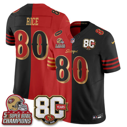 SF Rivalries Split Edition Vapor Jersey - Stitched