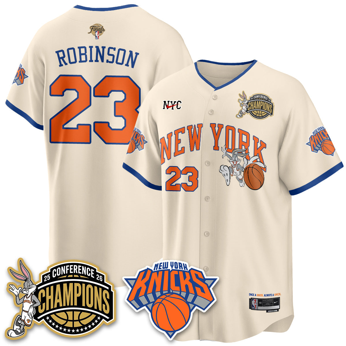 NYK 2026 NBA Finals x Bunny Vapor Jersey V2- Stitched
