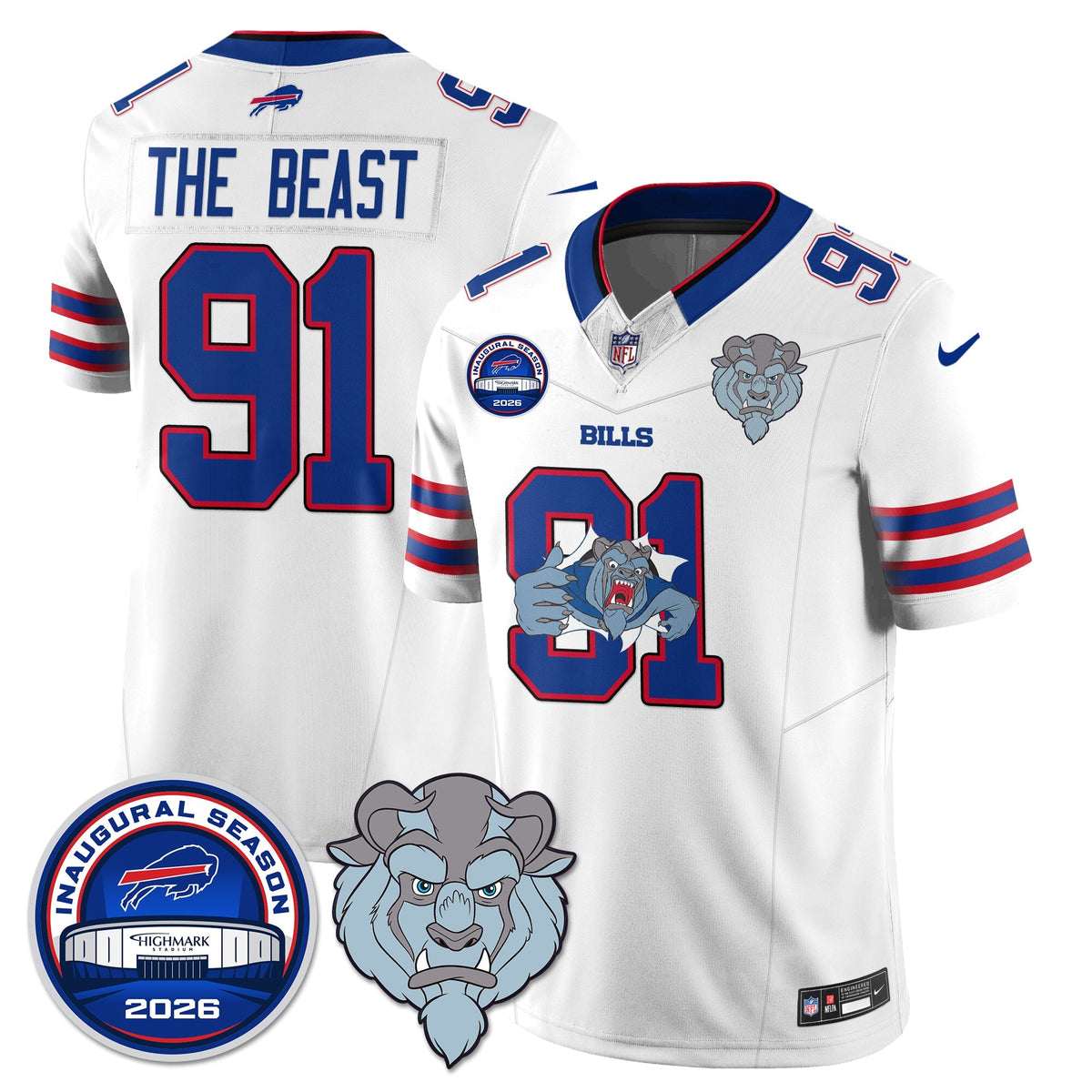 BUF x Hairy Blue Beast Edition Vapor Jersey - Stitched