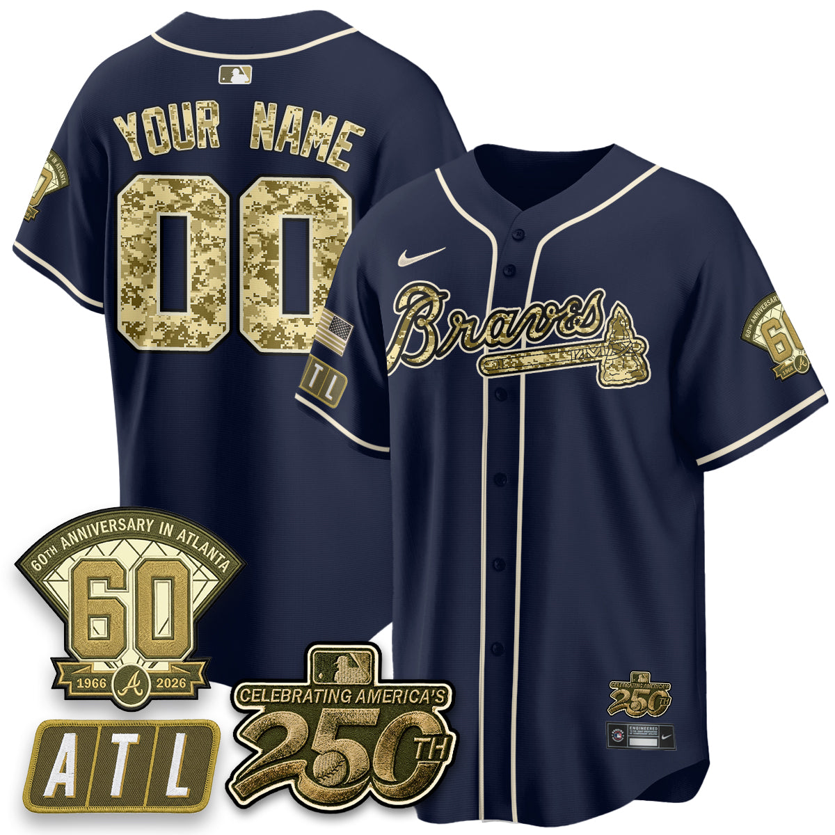 ATL Salute to Service 2026 Vapor Limited Custom Jersey - Stitched