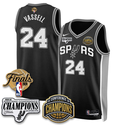 SAS 2026 NBA Western Conference Champions Vapor Jersey - Stitched