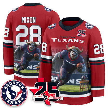 HOU x Bull Chief Edition Hockey Jersey - Printed