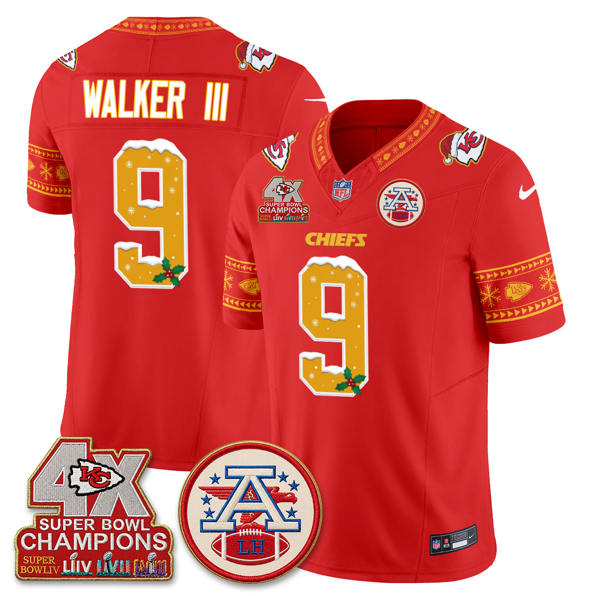 KC Xmas Edition Vapor Jersey - Stitched