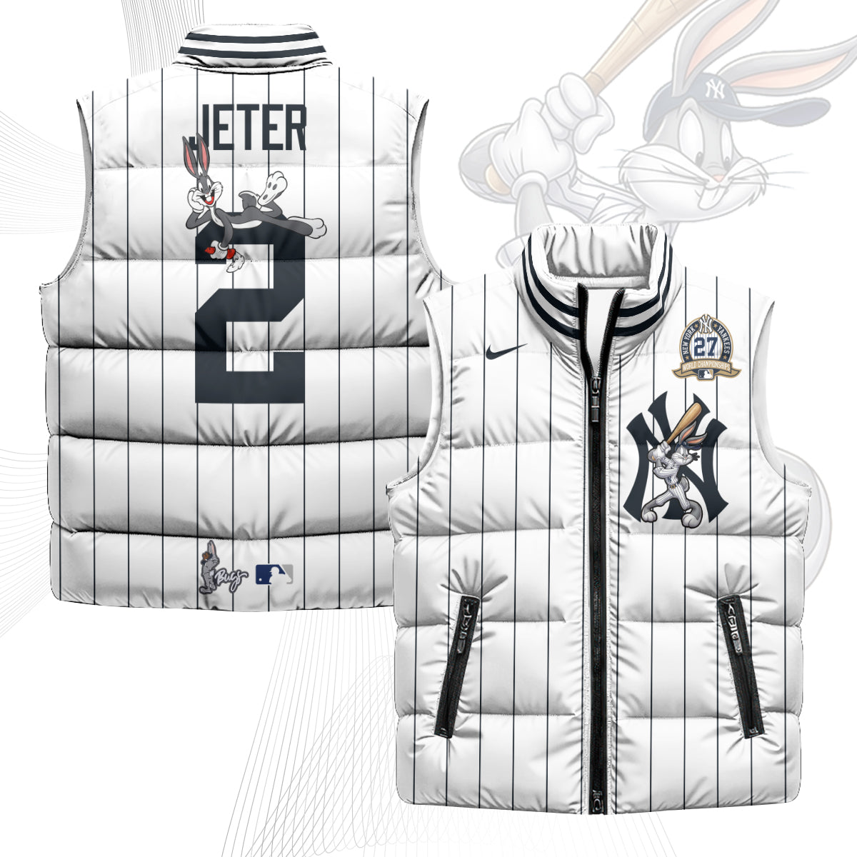 NYY Edition Unisex Puffer Vest - Printed