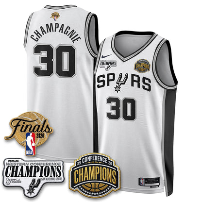 SAS 2026 NBA Western Conference Champions Vapor Jersey - Stitched