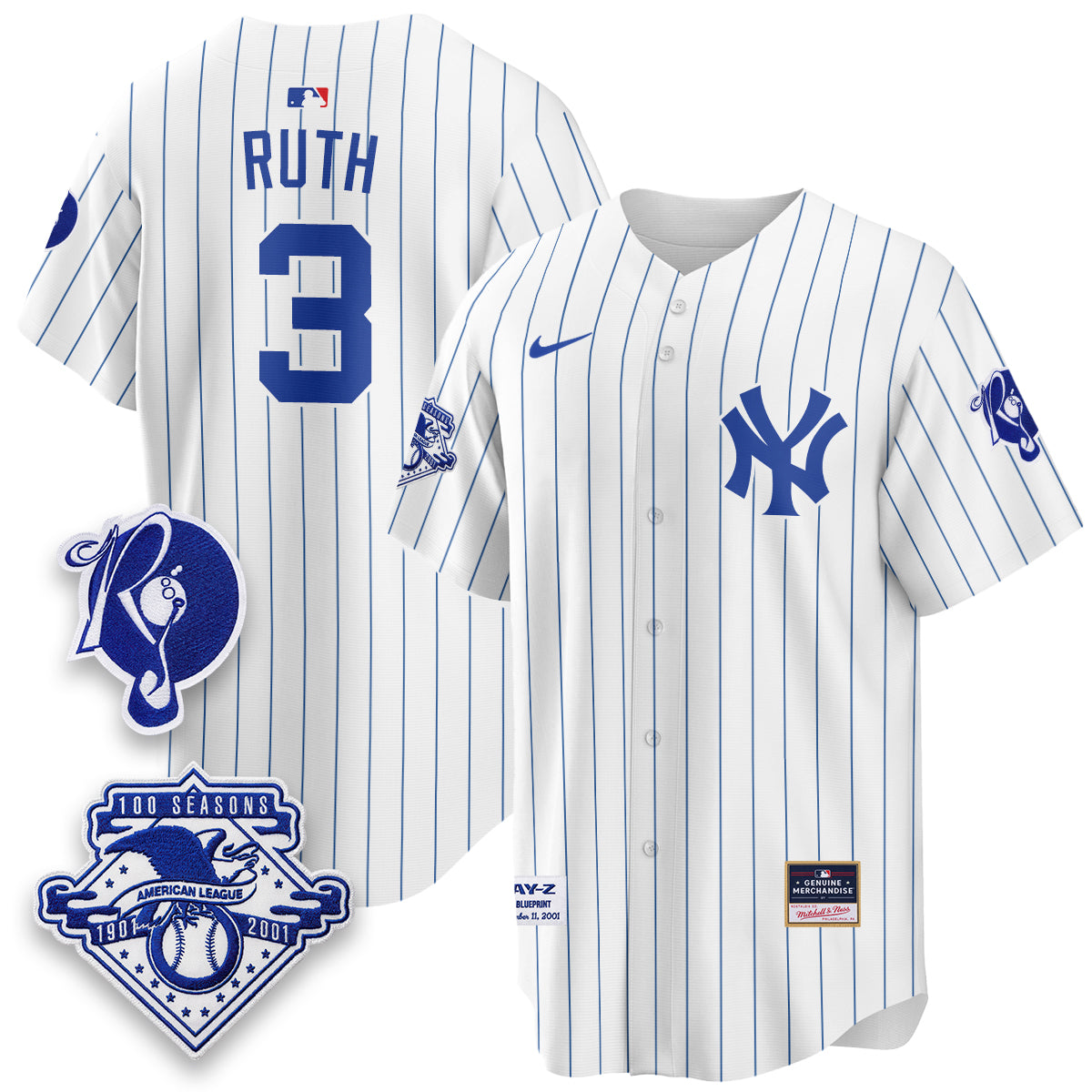 NYY x Jay Z Edition Vapor Jersey - Stitched