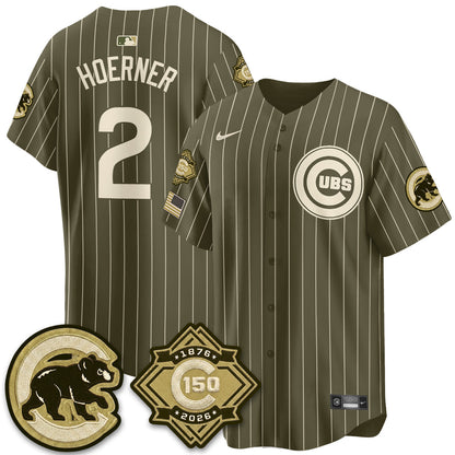 CHC New Era Olive 2026 Armed Forces Day Jersey -Stitched