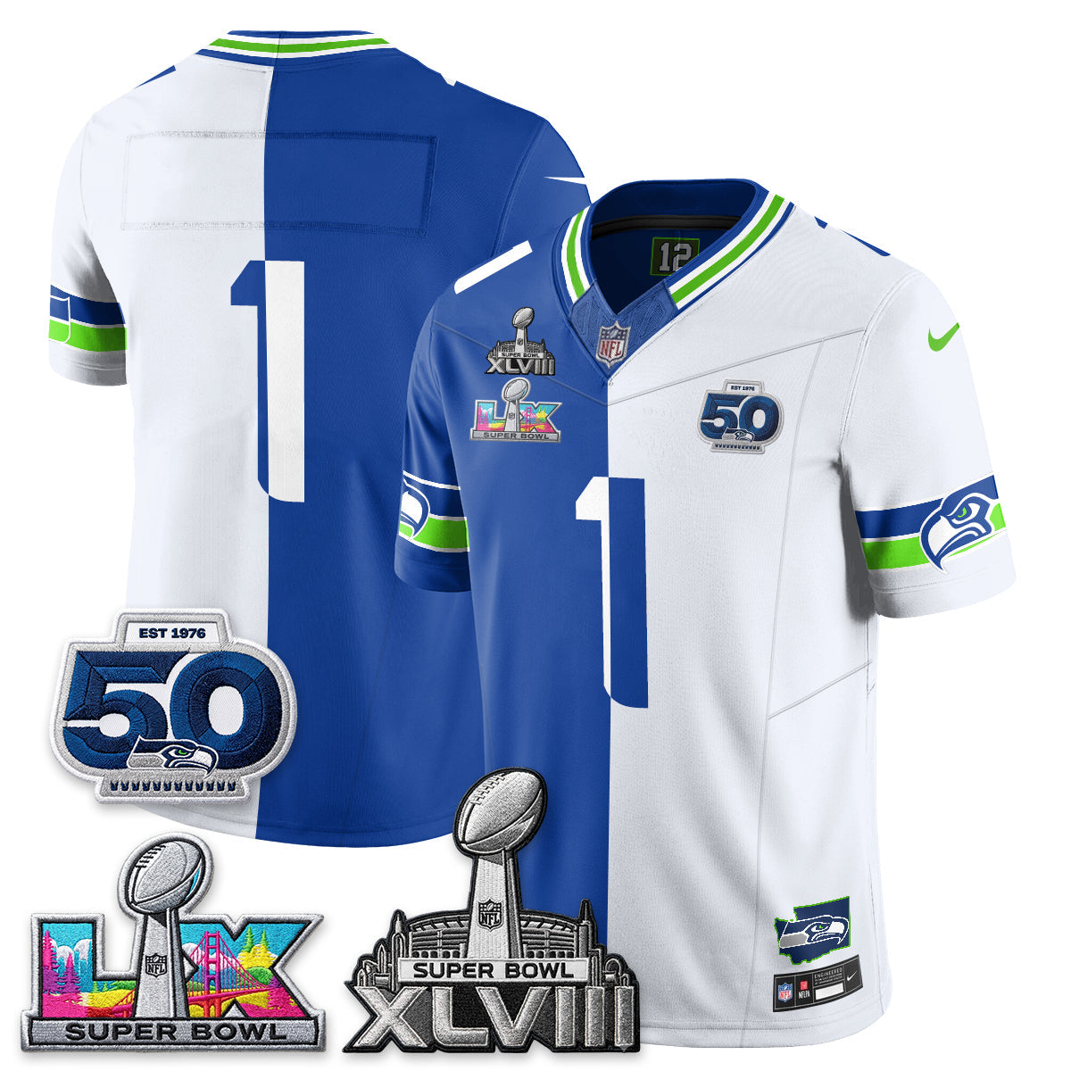 SEA SB LX Champs Split Edition Vapor Jersey - Stitch