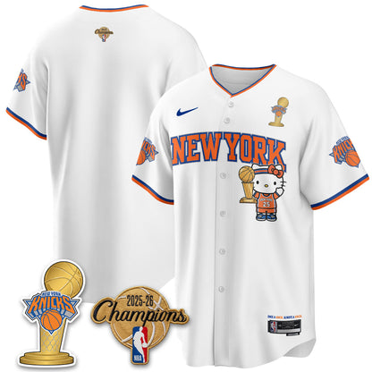 NYK 2026 NBA Champions x Meow Kitty Vapor Jersey - Stitched