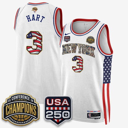 NYK 2026 NBA Eastern Conference Champions x Fourth of July Vapor Jersey - Stitched