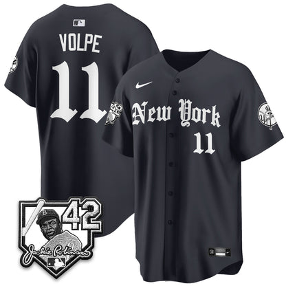 NYY 2026 Jackie Robinson Day Gothic Vapor Limited Jersey - Stitched