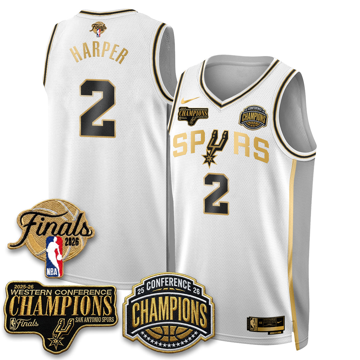 SAS 2026 NBA Western Conference Champions Vapor Special Edition Jersey - Stitched