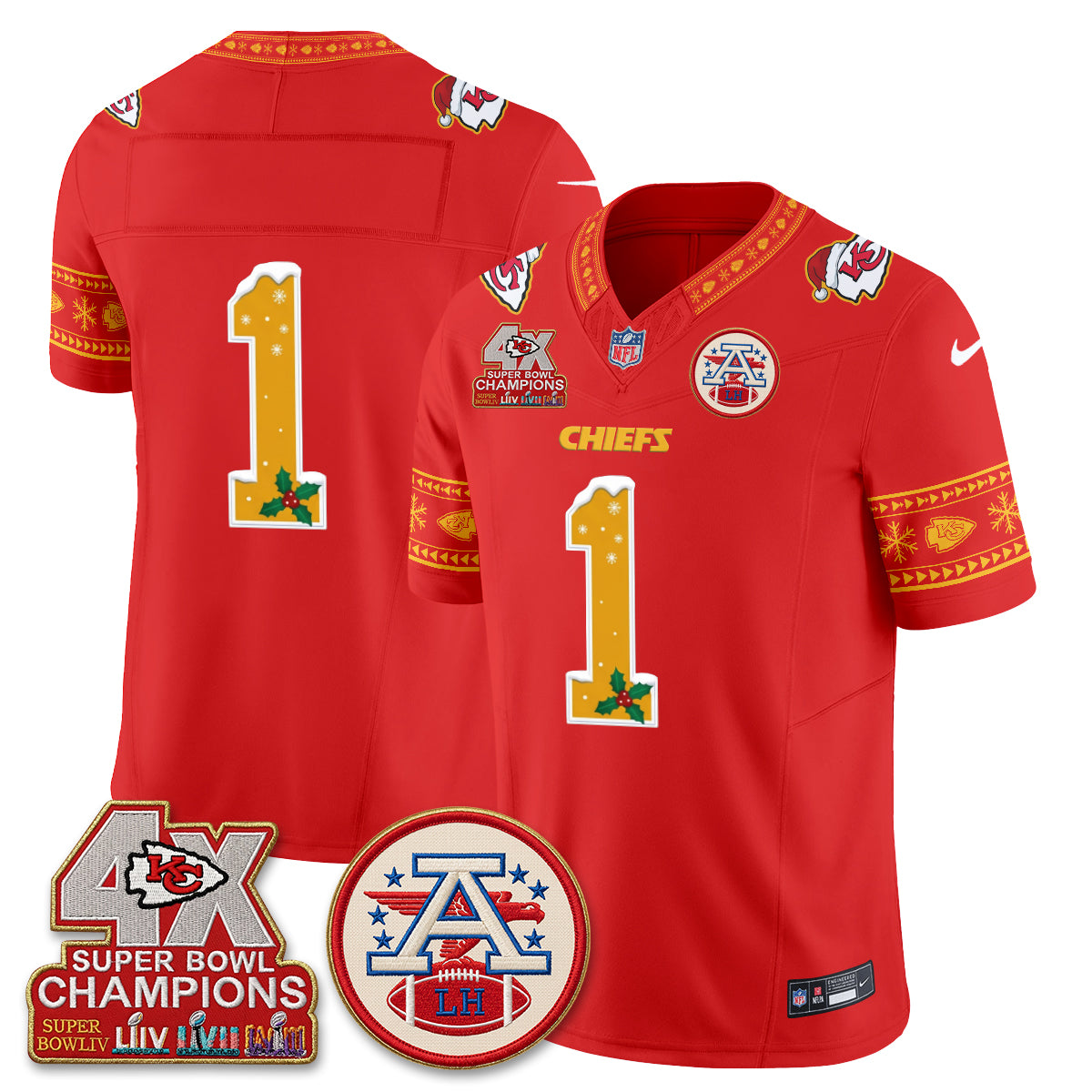 KC Xmas Edition Vapor Jersey - Stitched