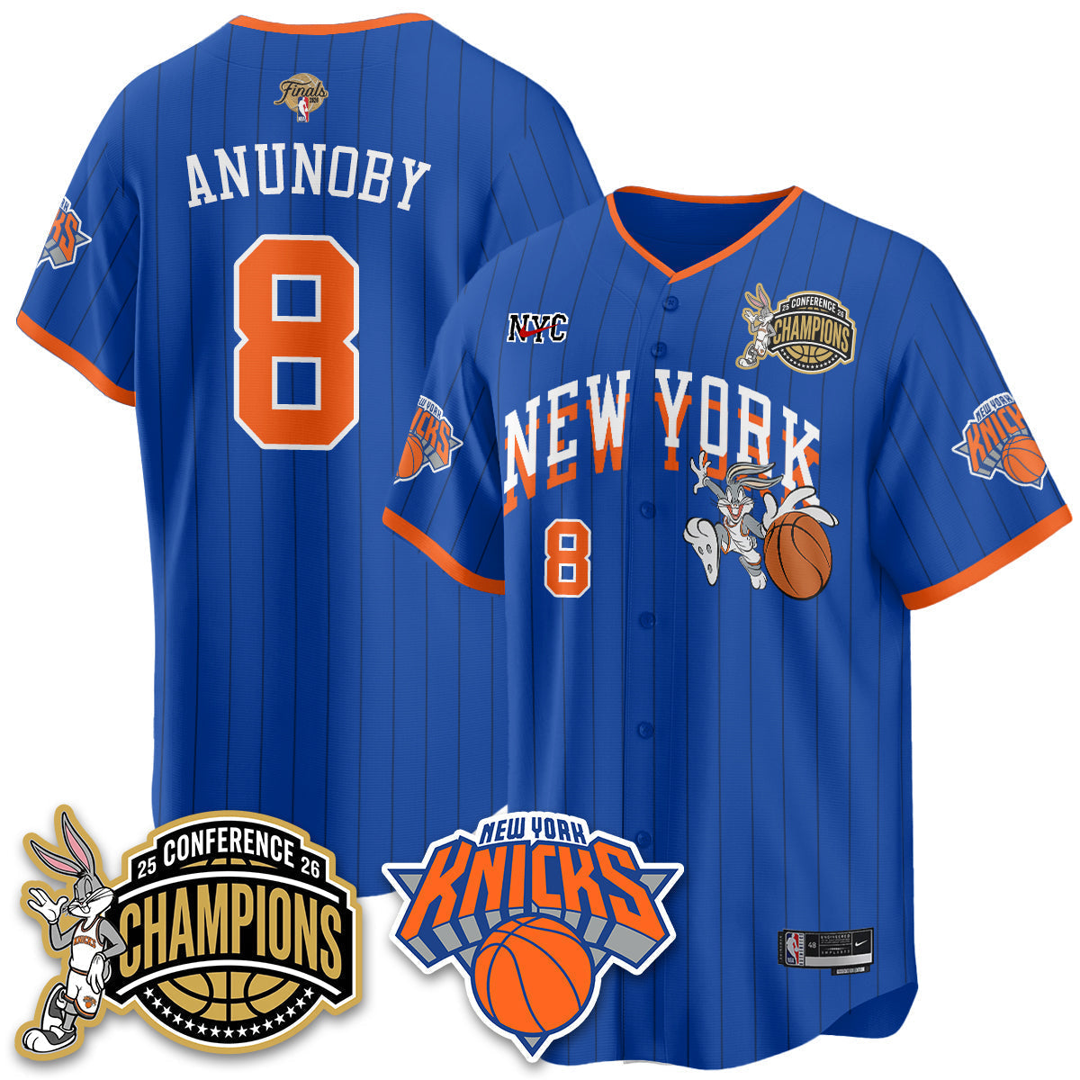 NYK 2026 NBA Finals x Bunny Vapor Jersey V2- Stitched