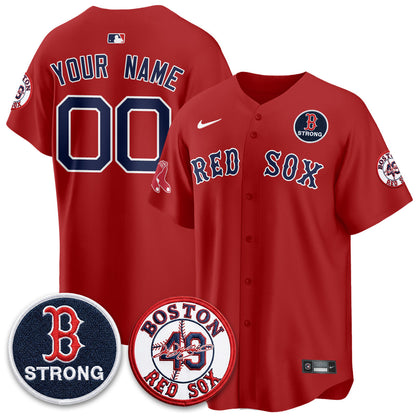 BOS Tim Wakefield Memorial Patch Vaper Premier Limited Custom Jersey - Stitched V2