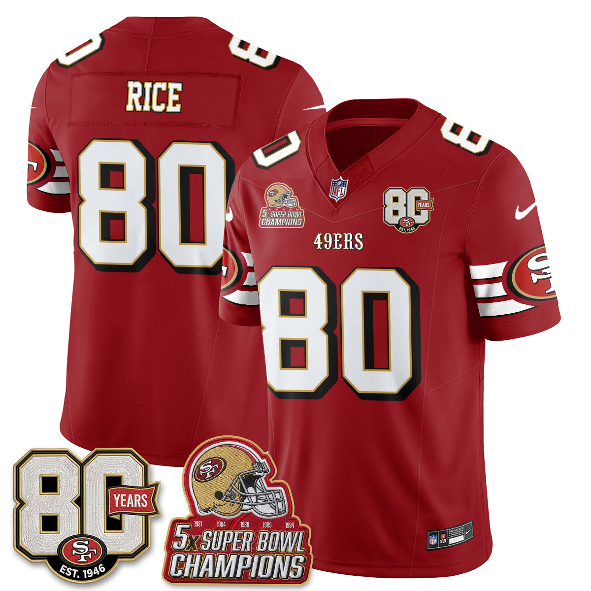 SF Throwback Vapor Jersey - Stitched