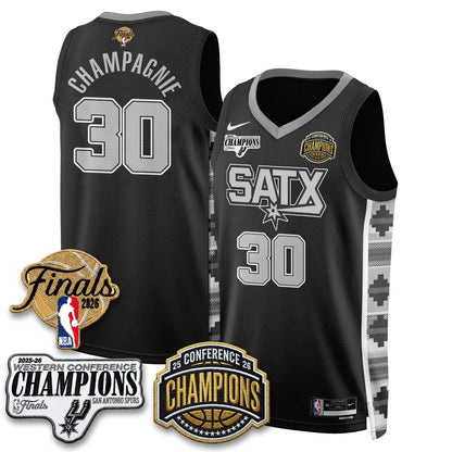 SAS 2026 NBA Western Conference Champions Vapor Jersey - Stitched