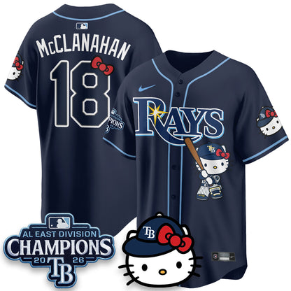 TB x Meow KT 2026 AL East Champs Vapor Jersey - Stitched