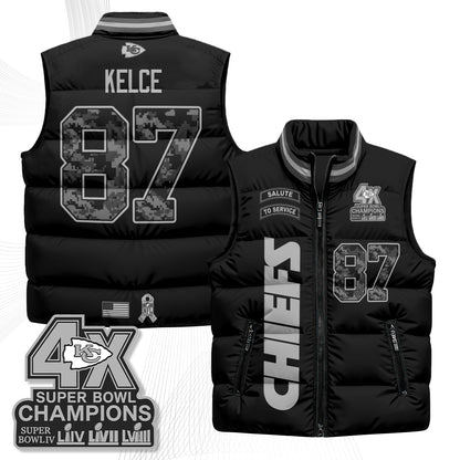 KC 2026 Salute to Service Puffer Vest - Printed