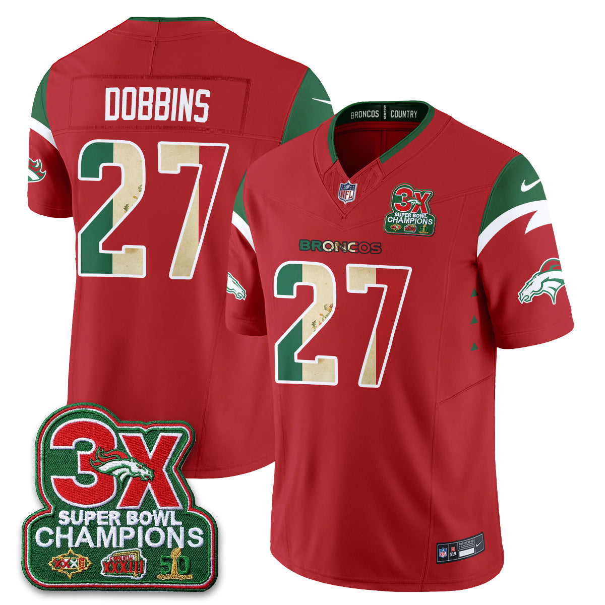 Denver Broncos Mexico Edition Vapor Jersey - Stitched