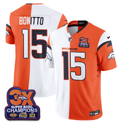 Denver Broncos Split Edition Vapor Jersey - Stitched