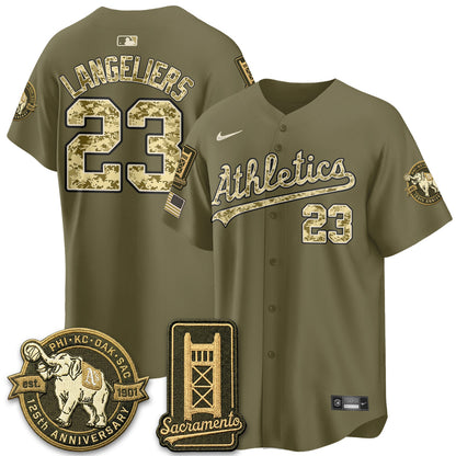 OAK Military Appreciation Game Day Jersey - Stitched