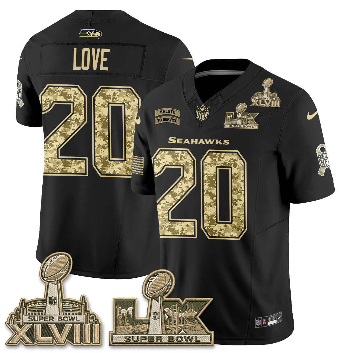 SEA 2026 Salute to Service V2 Vapor Jersey - Stitched
