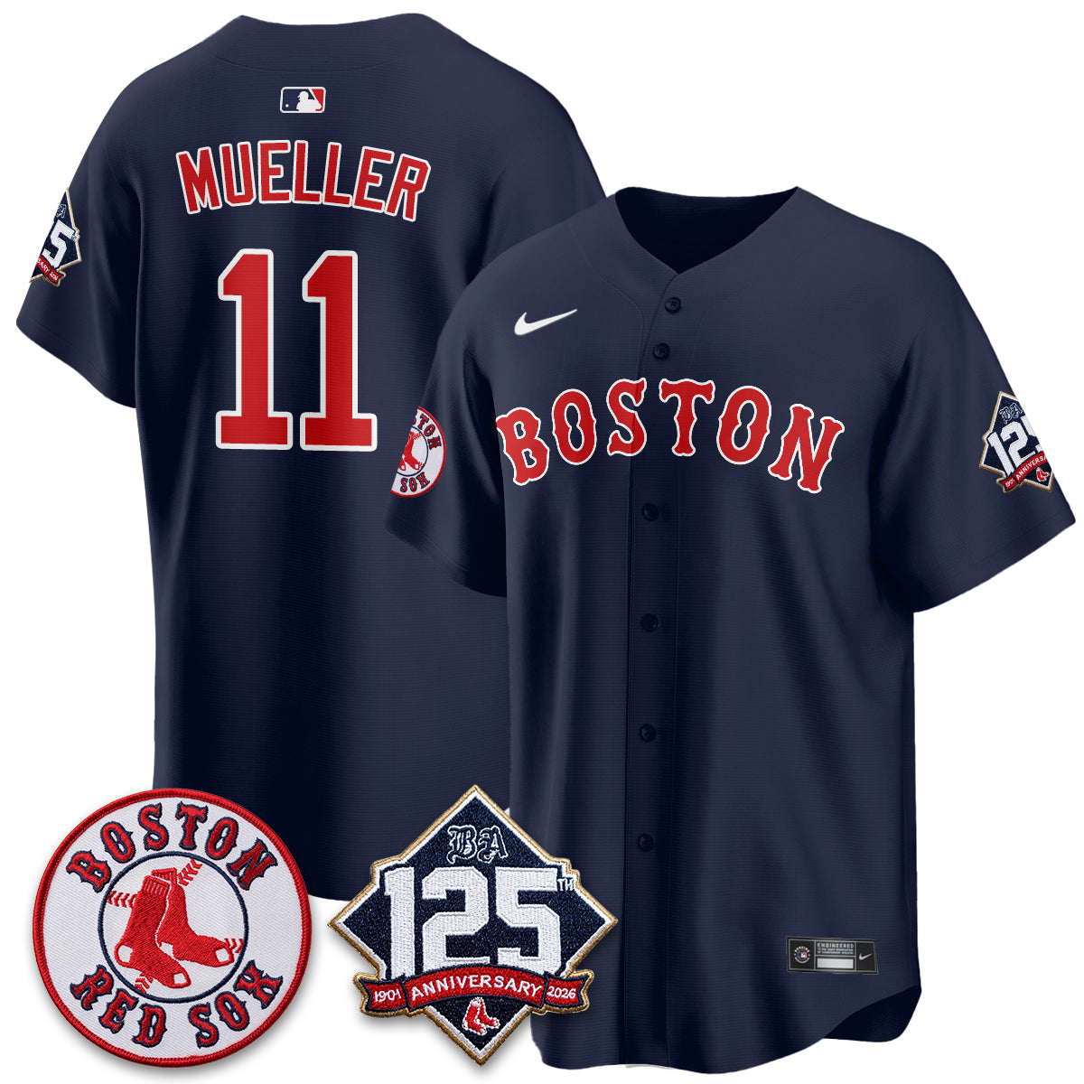BOS 125th Anniversary Patch Vapor Jersey - Stitched-DTD
