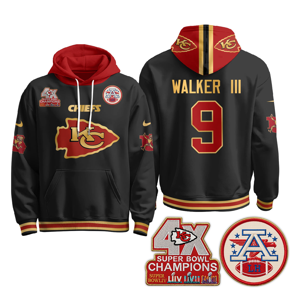 KC 4X Champs Gold Edition Hoodie - Stitched