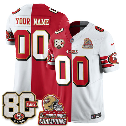 SF Split Style Vapor Custom Jersey - Stitched