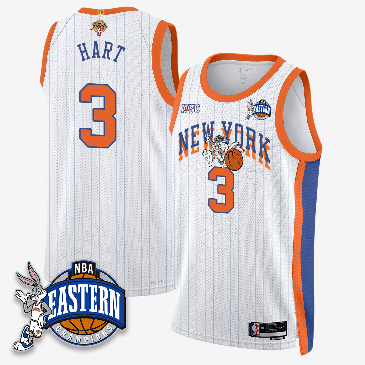 NYK 2026 NBA Finals x Bunny Vapor Jersey - Stitched