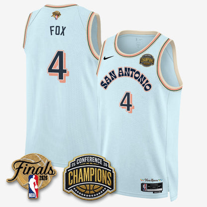SAS 2026 NBA Western Conference Champions Vapor City Edition Jersey - Stitched