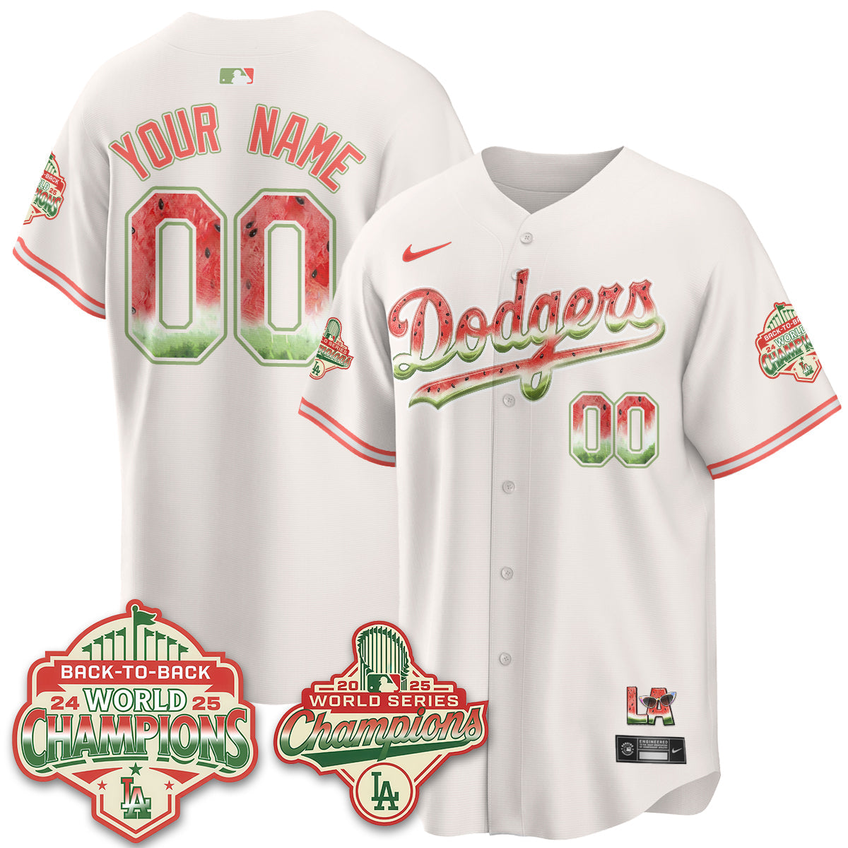LAD National Watermelon Day Vapor Custom Jersey - Stitched