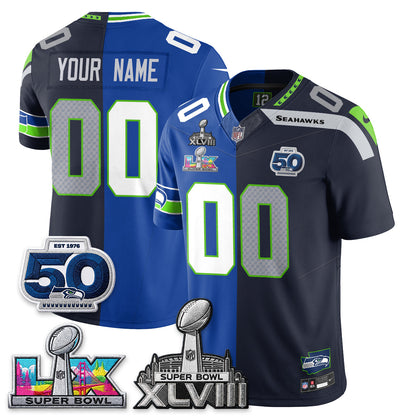 SEA SB LX Champs Split Edition Vapor Custom Jersey - Stitch
