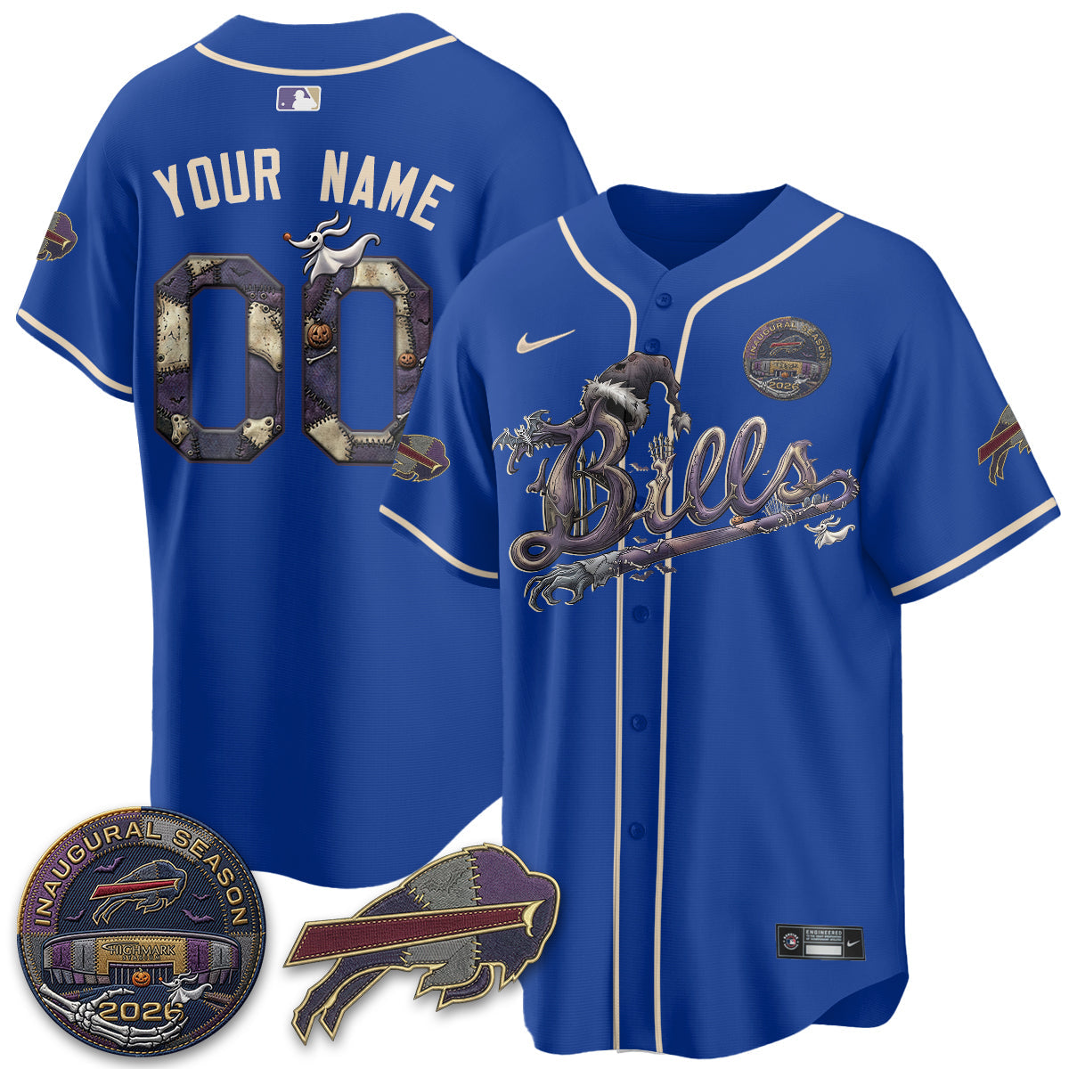 BUF 2026 Nightmare Edition Vapor Custom Baseball Jersey - Stitched