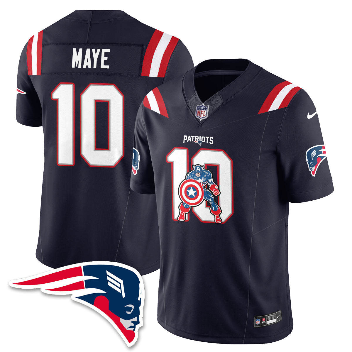 NE x Vibranium Shield Edition Vapor Jersey - Stitched