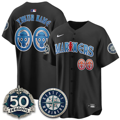 SEA x Japanese Cartoon Vapor Limited Custom Jersey - Stitched