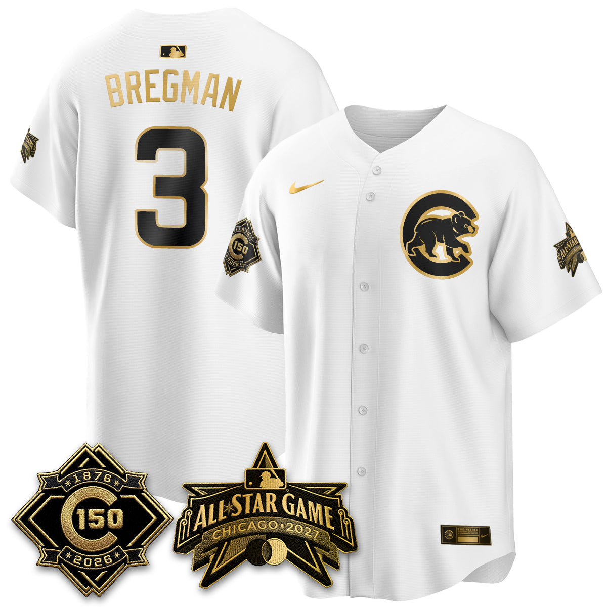 CHC 2027 All Star Game Gold Edition Vapor Jersey - Stitched